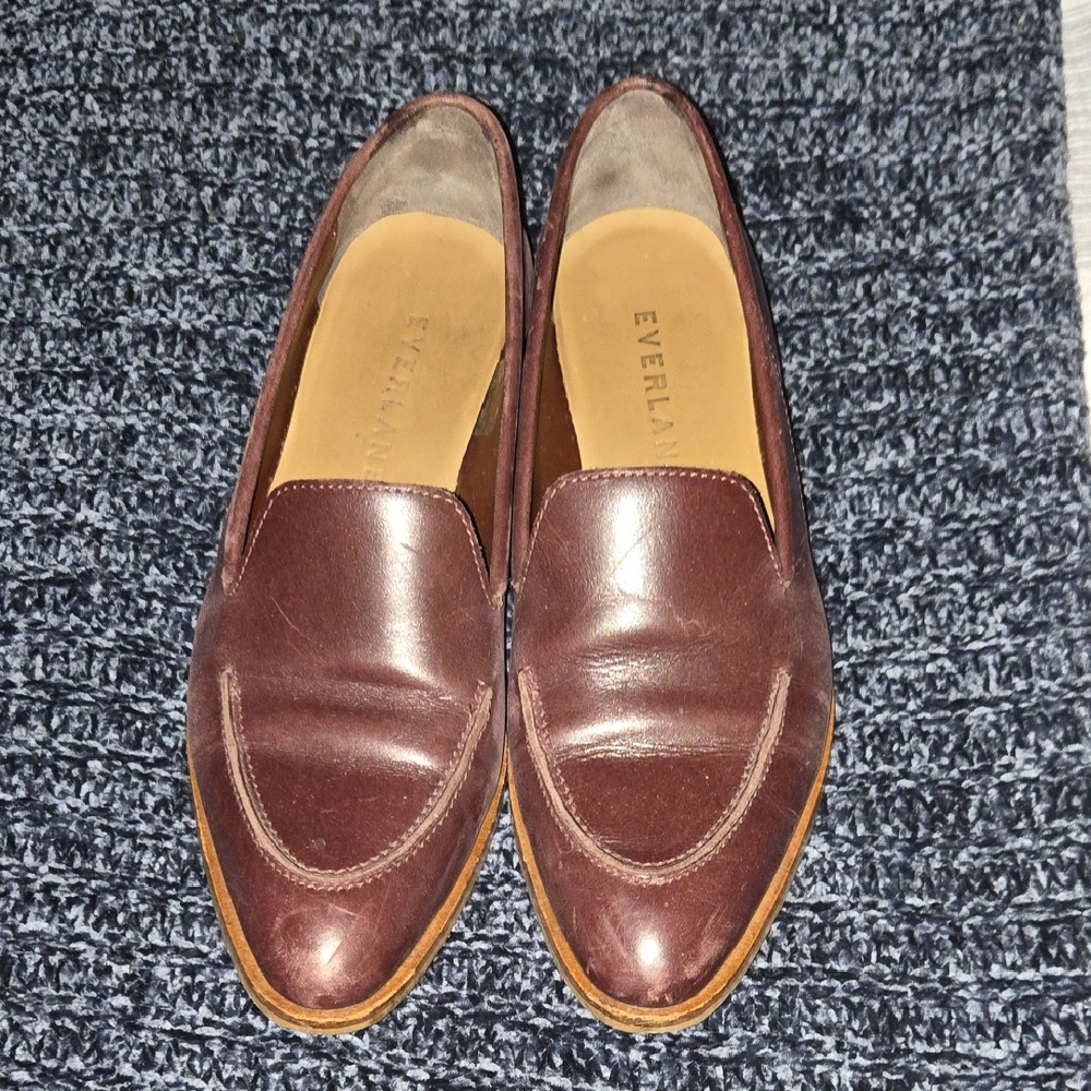 Everlane Dark Brown Leather Slip-Ons